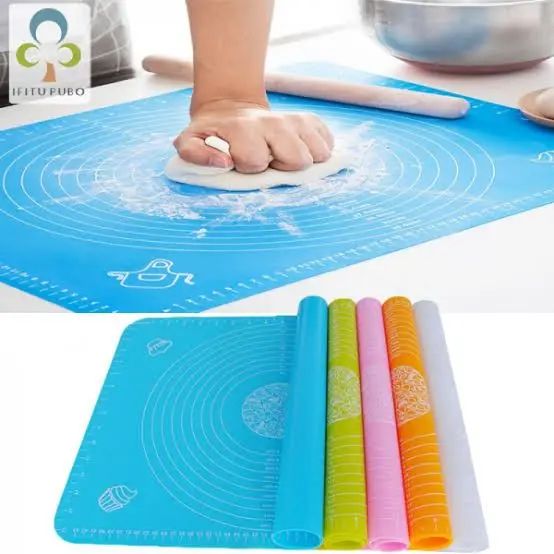 Silicone Baking Roti Mat With Measurements Heat Resistant | Non Stick Flour Rolling Mat | Baking Kneading Dough Pad