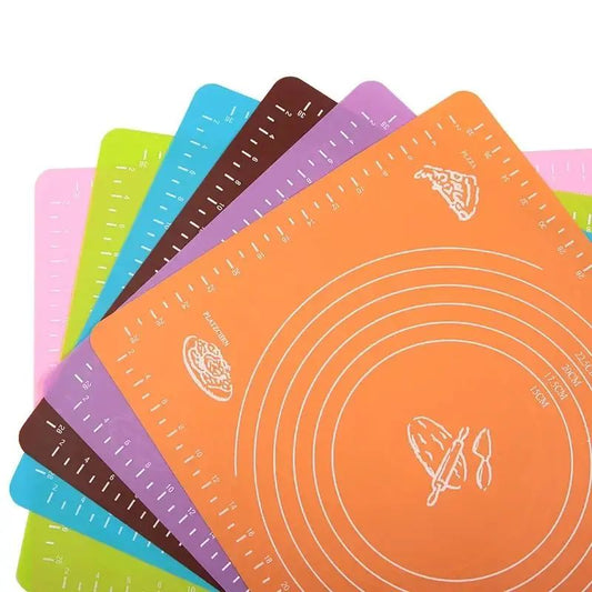 Silicone Baking Roti Mat With Measurements Heat Resistant | Non Stick Flour Rolling Mat | Baking Kneading Dough Pad